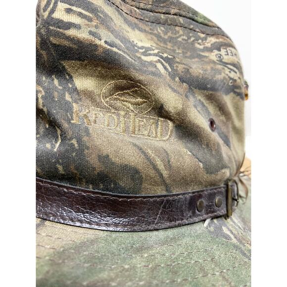 Camouflage RedHead Brimmed Mens Bucket Hat Fishing Hunting Size M Made in USA - Picture 10 of 12